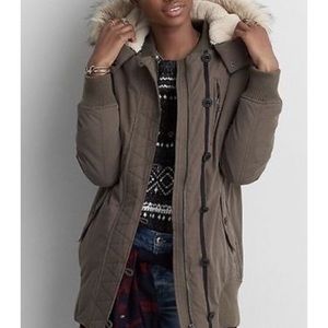 AEO Olive Green Parka